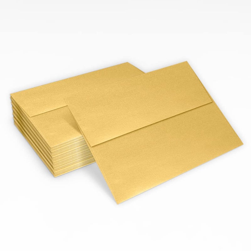 LUXPaper A7 Invitation Envelopes | Peel & Press | 5 1/4" x 7 1/4" | Gold Metallic | 80lb. Text | 50 Qty - Image 5